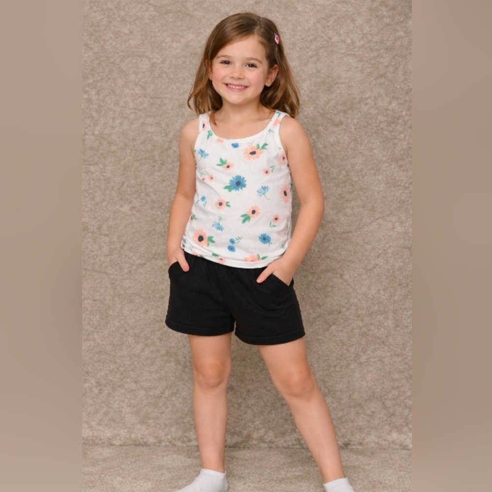 Old Navy Kids Floral Camisole - White with Pink and Blue Accents